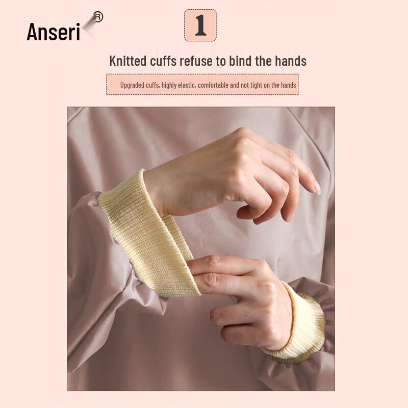 Ancai Rui Waterproof Long-Sleeved Kitchen Apron with Hand Wipes