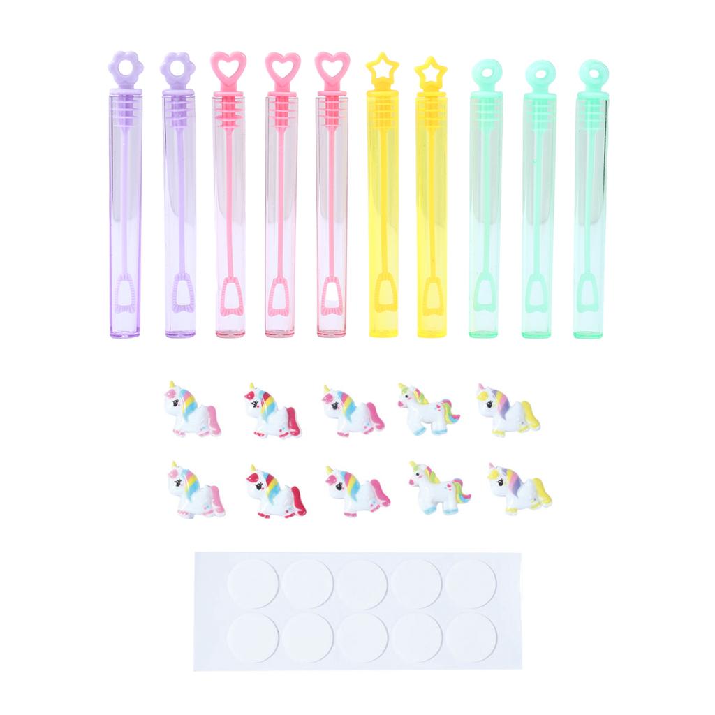 10Pcs Unicorn Bubble Tube Soap Bottle Unicornio Theme Birthday Party Decoration Kids Favors Wedding Guests Gift Party Supplies