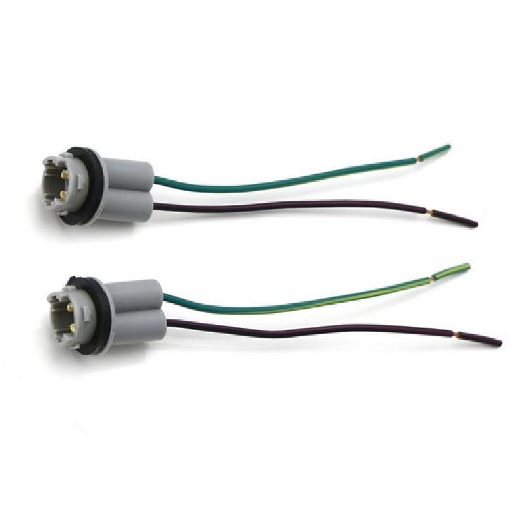 (2) 912 920 921 T15 Nylon Base Socket/Base w/Pigtail Wiring Harness For Repair