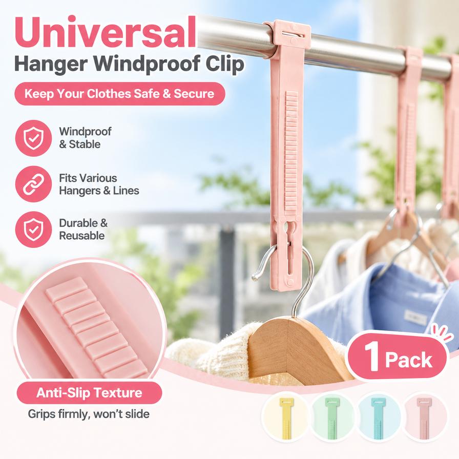 Hanger Windproof Clip Plastic Silicone Universal Clothesline Holder