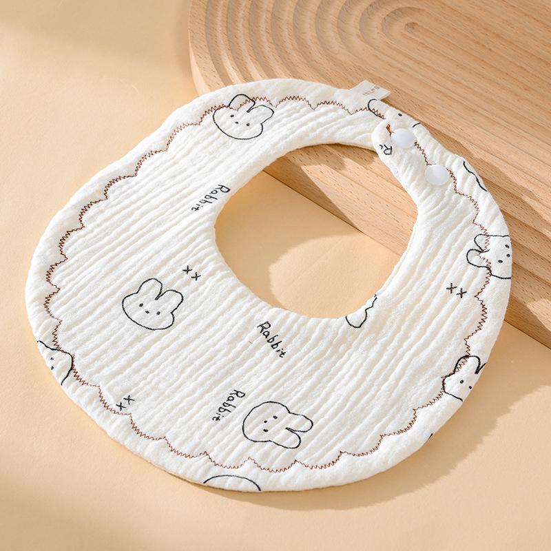 Soft Six-Layer Pure Cotton Baby Bib - Gauze Newborn Saliva Towel
