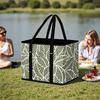 Foldable Grocery Basket With Large Capacity Nonwoven Storage Bag with Reinforced Bottom For Supermarket Picnic
