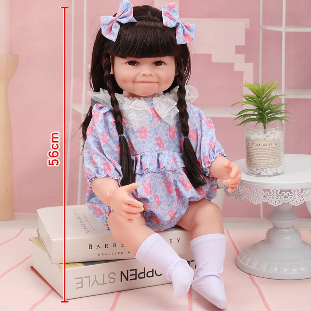 56Cm Reborn Simulation Barbie Gift Doll Baby Soft Gel Girl Toy Set Children's Doll