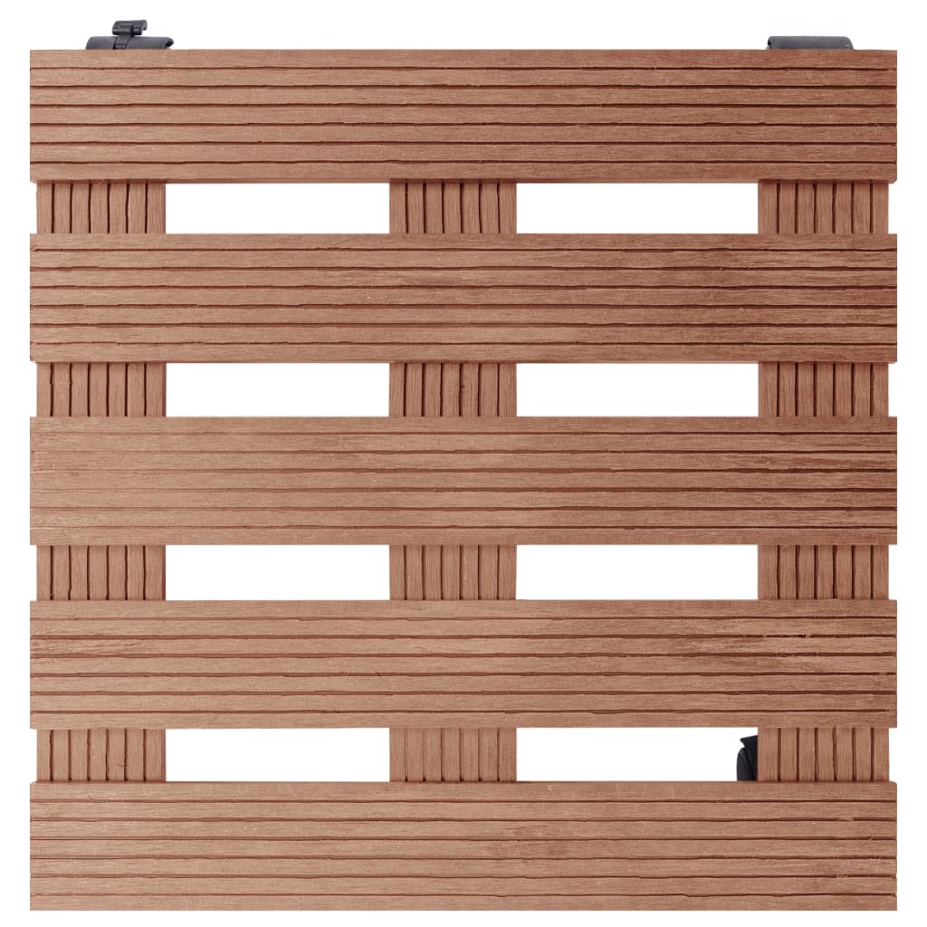 Plant Caster Set 2 pcs Brown 30 x 30 x 7.5 cm WPC