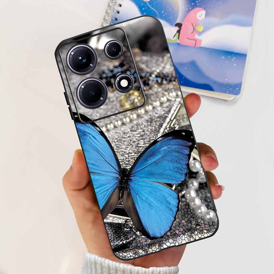 For Infinix Note 30i Case X6716 Stylish Cat Flowers Painted Cover Soft Silicone Phone Case For Infinix Note 30 Pro Note30 Bumper
