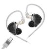 Novos Fones de Ouvido GK KUNTEN HiFi com Fio Graves Pesados Cabo Duplo Prateado Tipo 3.5mm Type-C Fones Intra-auriculares com Microfone para Jogos Música PK KZ