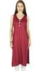 Bimba Women Sleeveless Rayon Tunic Kurti Straight Kurta Casual Indian Blouse