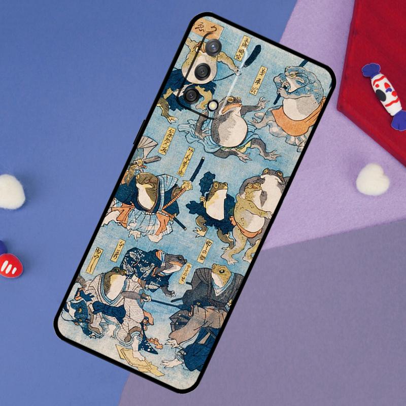 Vintage Retro Frog Mushrooms Case For Oppo A17 A60 A40 A80 A16 A76 A96 A98 A58 A78 A18 A38 A57 A74 A54 A94 A15 A5 A6 Pro