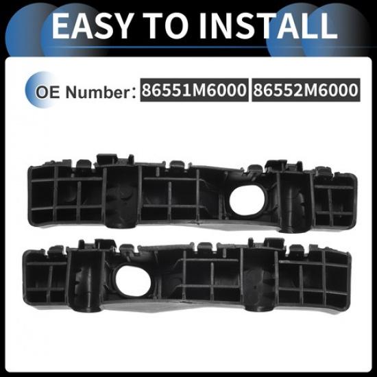 Piece of 2 Bumper Support Bracket, Left Right Side Front Fit for Kia Forte