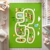 Ultraweicher Stadtstraßen-Kinderteppich Spielzimmerteppich Schlafzimmer-Bodenmatte Kinderzimmer Wohnzimmer Pädagogische Spielmatte Geburtstagsgeschenk