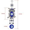 Owl Evil Eye Wall Hanging – Handmade Metal & Glass Nazar Protection Charm | Spiritual Home & Office Décor |