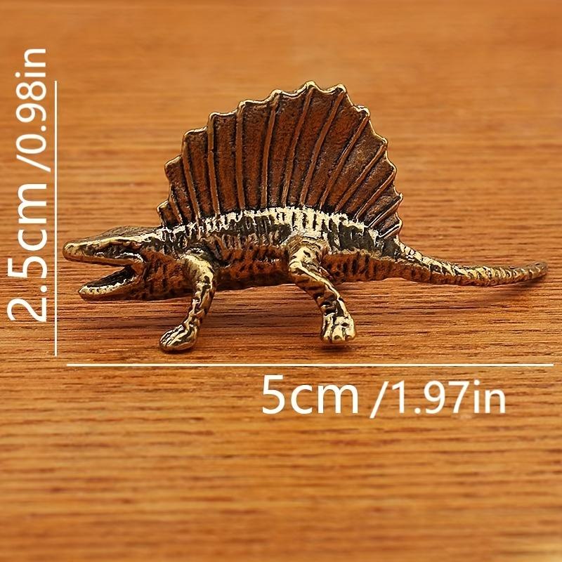 Miniature Antique Jurassic Brass Dinosaur Ornaments Figurines Bronze Dinosaur Statues Copper Mini Desktop Crafts Home Decor Gift