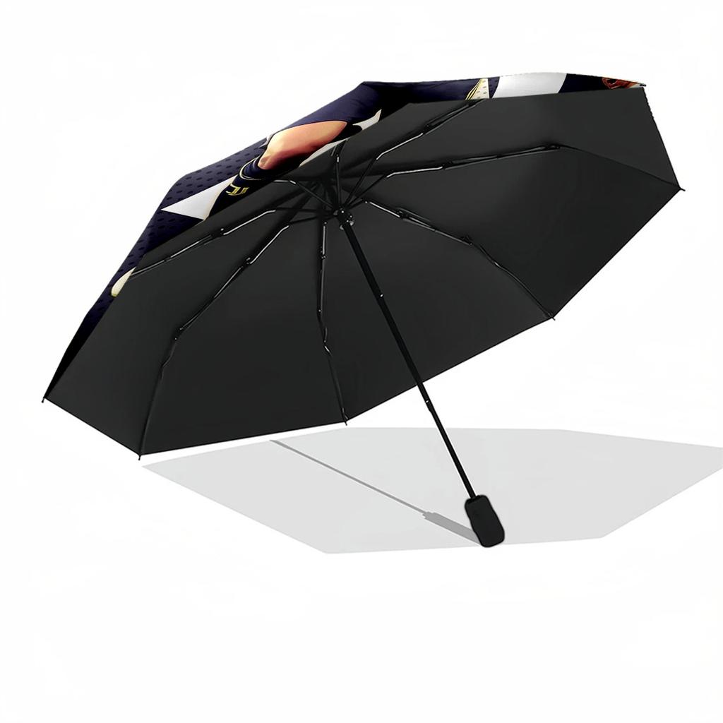 Cristiano Ronaldo Juventus Compact Travel Automatic Umbrella Sturdy 8-Rib Shaft Durable Plastic & Iron for Outdoor Daily Use Fashionable