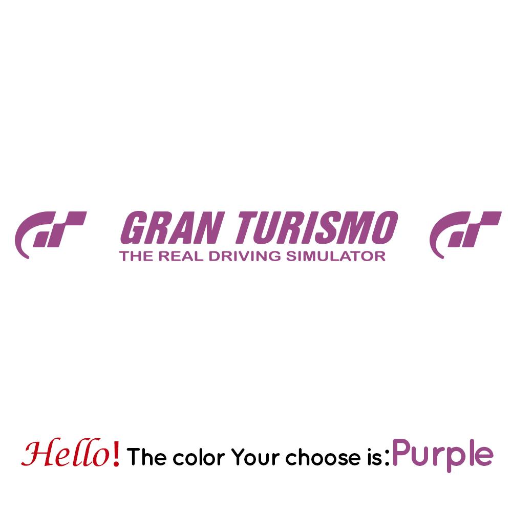 

Fashion Windshield Gran Turismo Car Stickers Voiture Fashion Vinyl Decal Car Decorative Accessories Black/White Vinyl Sticker L 100X10cm фіолетовий