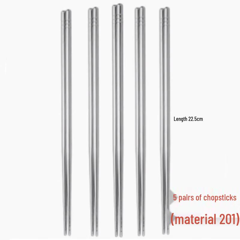 Набор нескользящих палочек для еды из нержавеющей стали 201