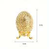 1pc Egg Box Jewelry Trinket Container Enameled Faberge Organizer Vintage Ornament Easter Gift Enamel Collection Holder
