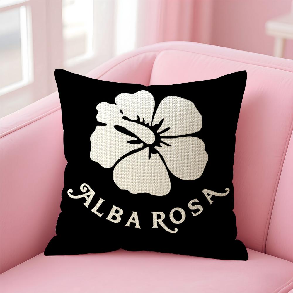 A-Albar Rosas Brand Cushion Cover Natural Linen Pillow Case Double-Sided Print Decorative Sofa Pillowcase Home Decor Gift