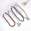 Creative Multilayer Beads Pendant Necklace For Women Men Round Coin Drop Jewelry Gift