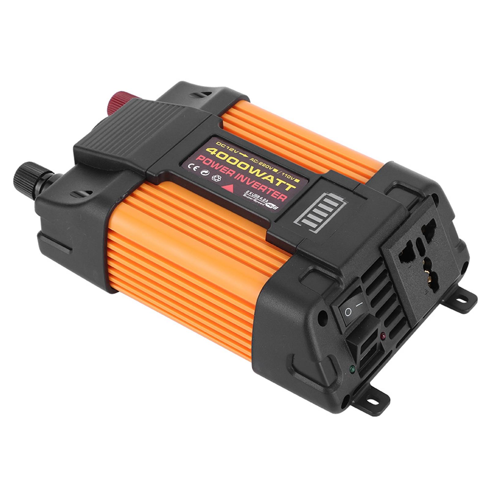 

Автомобильный инвертор Двойной USB 4000 Вт Автомобильный преобразователь питания Трансформатор модифицированной синусоиды(DC12VAC220V )