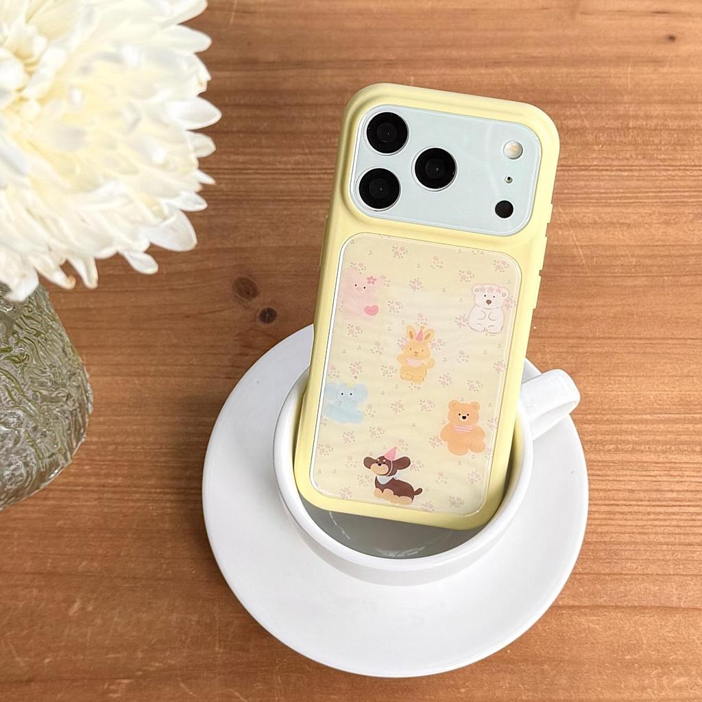 Cartoon Window Animal iPhone 15 Pro/Max Anti-Fall Case