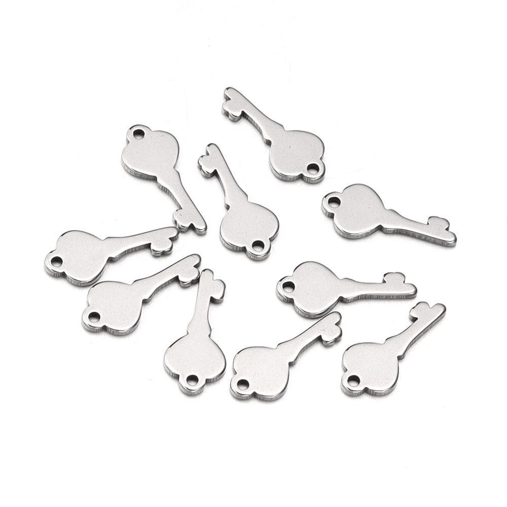 10pcs/lot Stainless Steel Charms Steel Color Pendants Butterfly Tree Heart Charms DIY Lucky Necklace Bracelet Jewelry Making