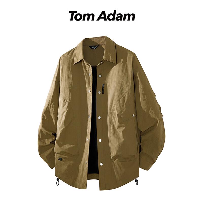 

TOM ADAM Men s Solid Color Loose Fit Casual Jacket 3XL