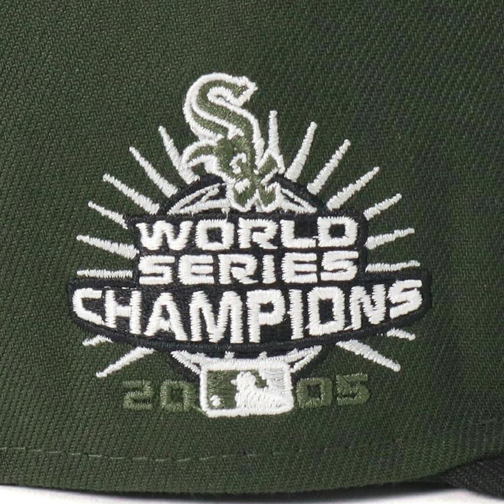 Newera Cap 59FIFTY 70907338 NER36C0781 MLB Chicago White Sox CWS Dark Seaweed Green 8 SIDE PATCH UNDER VISOR ONSPOTZ Custom Made Hat Gokyu Fifty