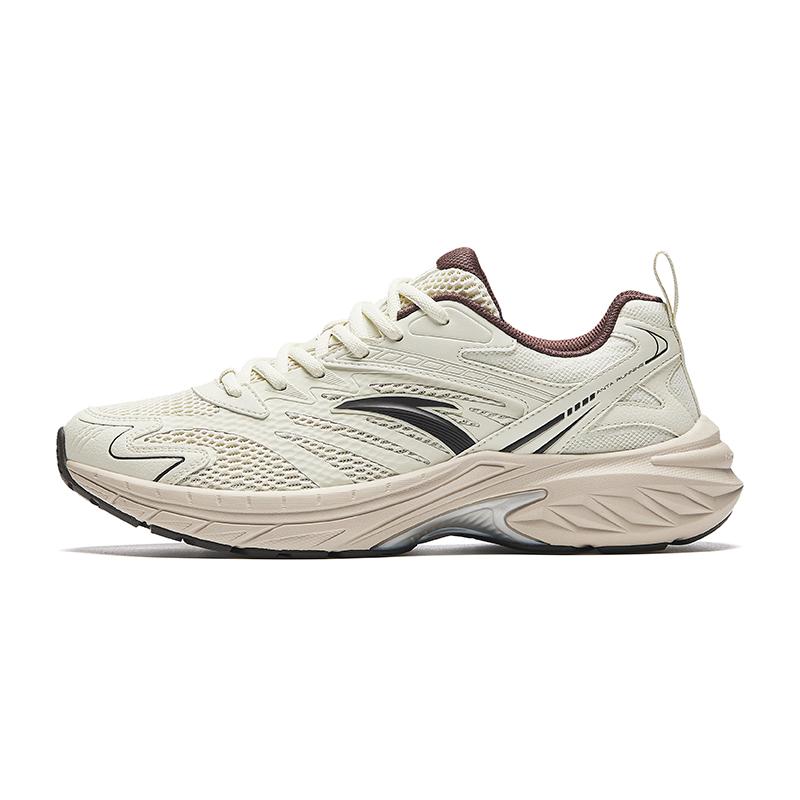 Anta Anti Slip Wear Resistant Low Top Casual Running Shoes Men's Ecru Sneakers
