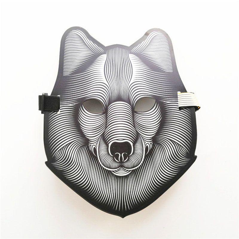 Premium Quality Sound Activated Led Mask For Halloween Dance Rave Edm Events