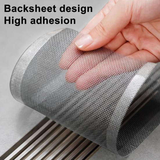 1 Roll Disposable Hair Drain Stickers Waterproof Fiberglass Floor Drain Sticker Mesh Filter Hair