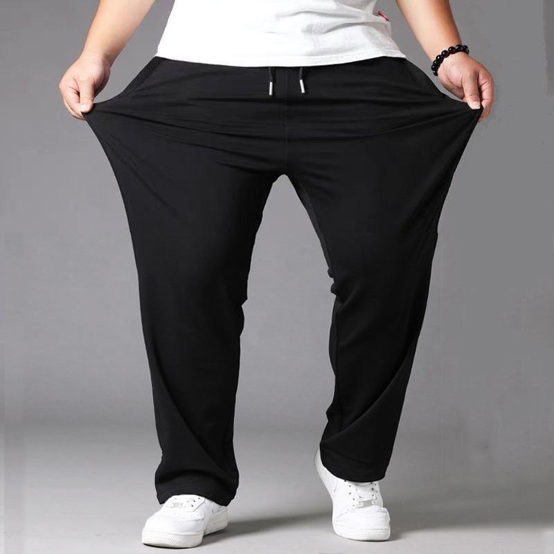 Férfi nagyméretű, sportos hosszú nadrágok, gyorsszáradású, fitnesz alkalmi hosszú nadrágok, kényelmes hosszú nadrágok