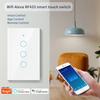 Smart Switches US Neutral Wire/No Neutral Wire Required 1/2/3/4 Gang Light WiFi Touch Switch Works with Tuya Smart Life App
