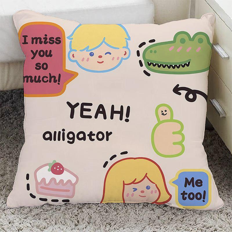 Cartoon Graffiti Style Pillow Cushion Bedroom Bedside Cushion Living Room Sofa Cushion Cushion Office