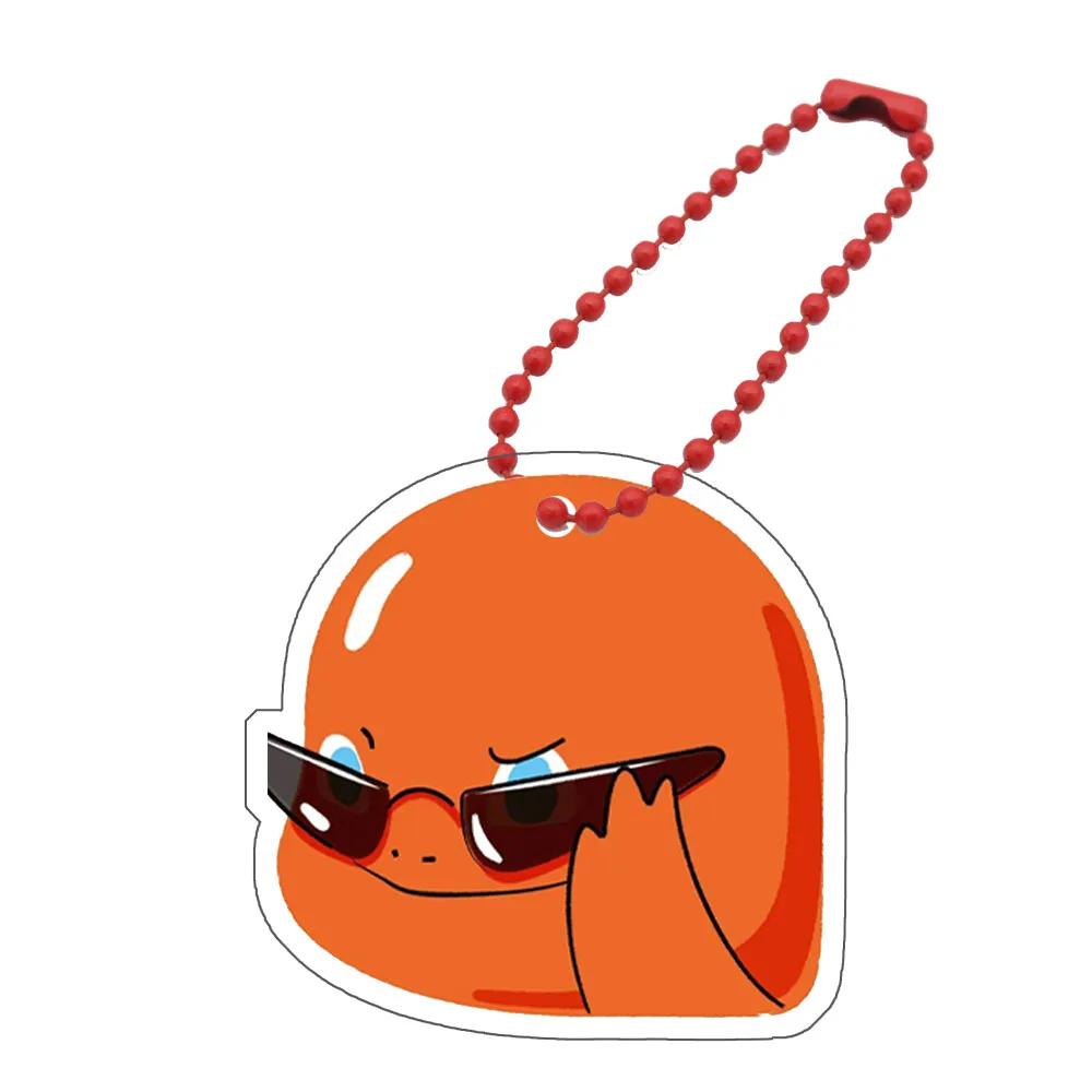 Anime Pokemon Charmander Psyduck Bulbasaur Gengar Squirtle Jigglypuff Mew Snorlax Pikachu Acrylic Keychain Bag Pendant 5cm Gifts