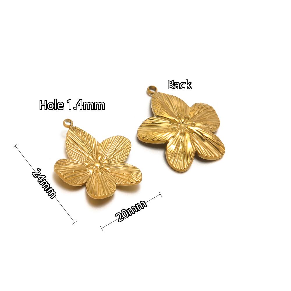 5Pcs Stainles Steel Face Sun Flower Gold Charms for DIY Hiphop Necklace Pendants Supplies Jewelry Findings Women Earrings Making
