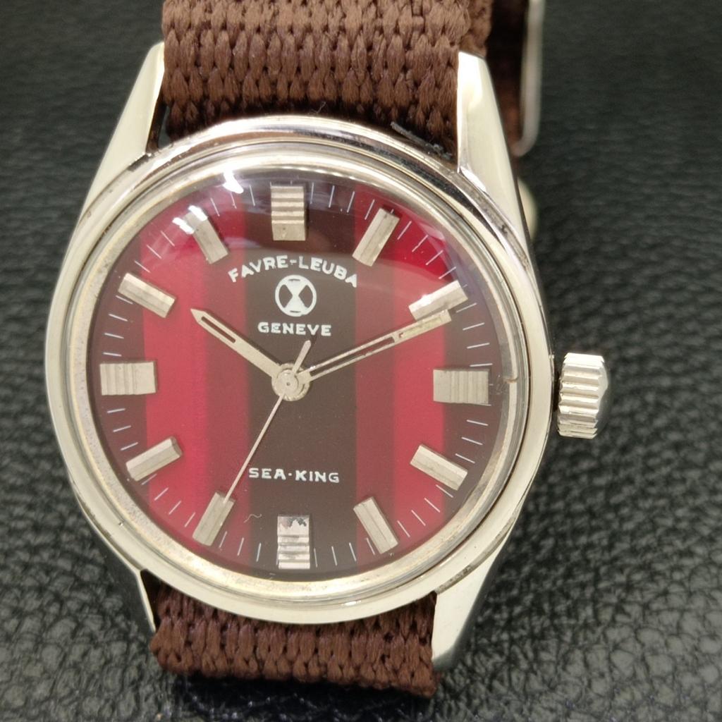 SWISS VINTAGE FAVRE LEUBA 253 HAND-WINDING MENS ORIGINAL DIAL WATCH a436422-2 R129-a436422