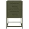 Nightstand Olive Green 36 X 39 X 60.5 Cm Steel