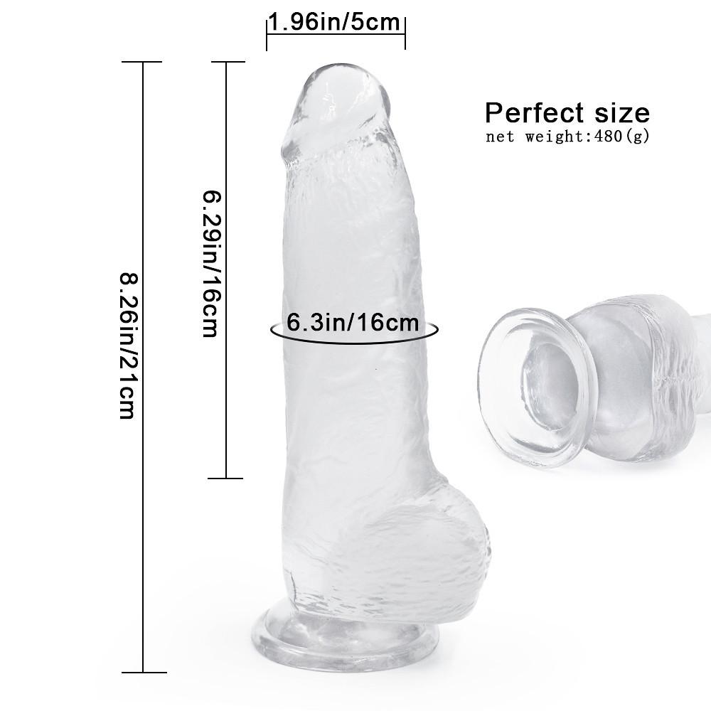 Realistic Dildo Masturbator Anal Toys for Women Crystal Dildo Suction Cup Penis Female Sex Toys G-Spot Erotic Toy for Adults 18+