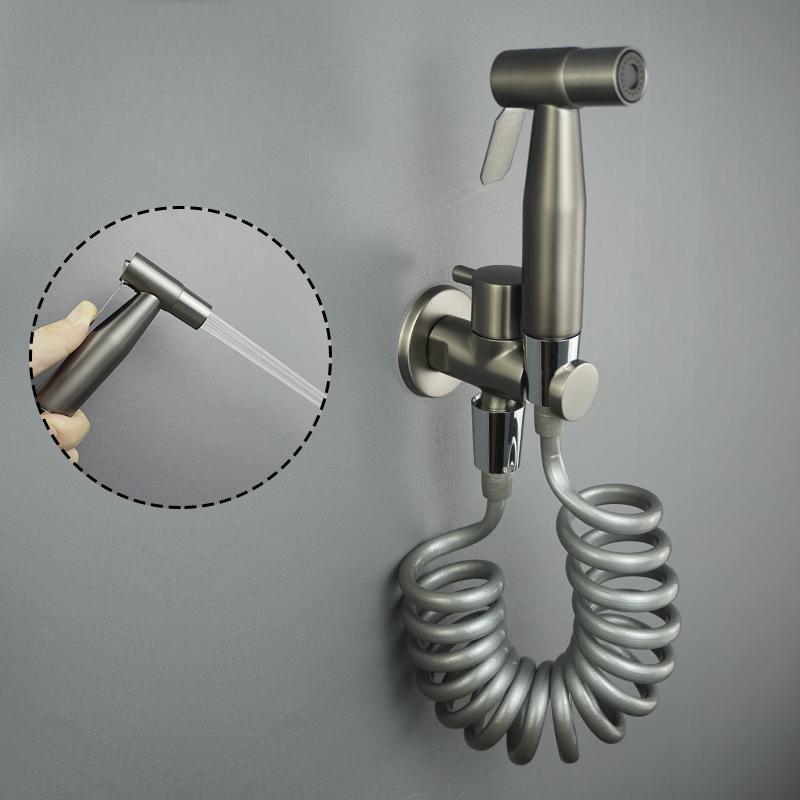 Accesorii pentru pulverizare bideu toaletă de mână din oțel inoxidabil robinet pentru bideu negru pulverizator pentru baie cap de duș cu autocurățare auriu