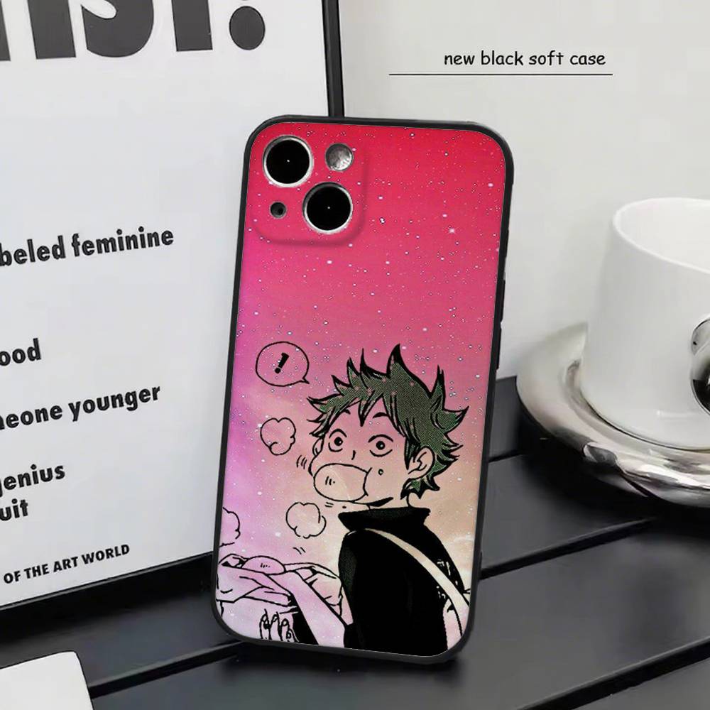 

Haikyuu Для iPhone 15 16 14 Plus 13 12 11 17 Pro Max 17 Air Черный Мягкий Чехол для Телефона iphone 17 Pro