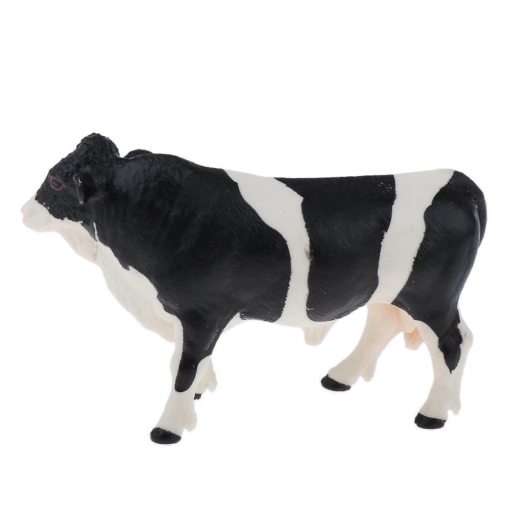 Simulation Farm Animal Figure Collectibles Kids Toys Simmental Black Bull