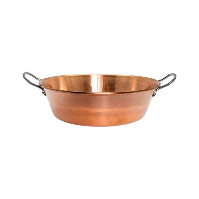 BAUMALU Copper Jam Pan 38 Cm 12/10th Stainless Steel Handles - Approximately 9 Litres