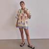 25th Anniversary Summer Cartoon Lapel Cardigan & Shorts Set
