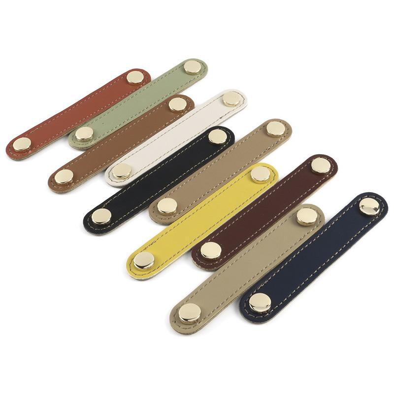 1PC Cabinet Knobs Furniture Wardrobe Pulls Anti-collision PU Leather Modern Door Handle Soft Dresser Kitchen