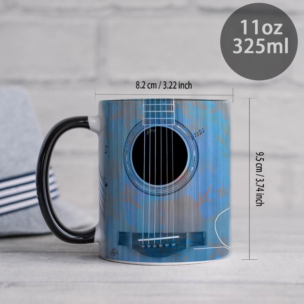 Music Theme Coffee Mug 350ML Guitar Piano Violin Ceramic Mug Ceramic Mug Table Decoration Tea Mugs