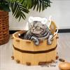 Semi-Enclosed Bathtub Cat House Wear-resistant Cat Bed Cave Cat Washbasin Nest Hiding Cave