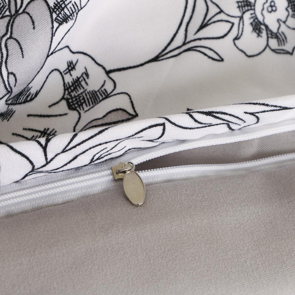 RunGrape Duvet Cover Bedding Set Twin Queen King Size White Quilt Cover Bed Linen 2 Bedrooms 2x Sp Calico Bedclothe With Zipper