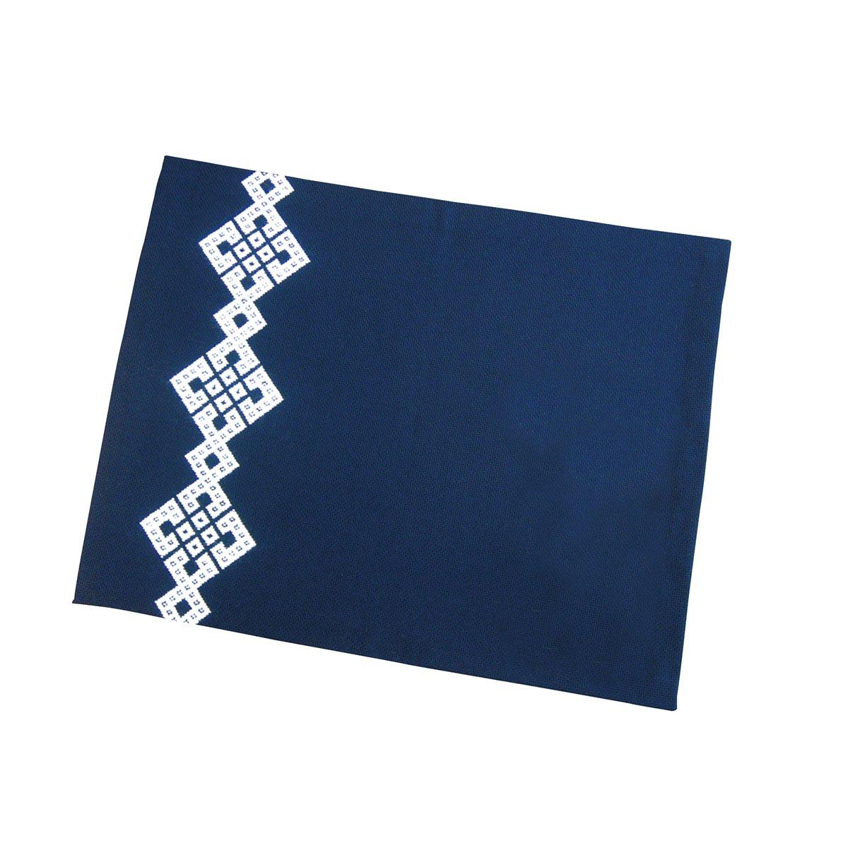 Olympus Thread Manufacturing Набор для вышивания когинским стежком Коврик 15 синий