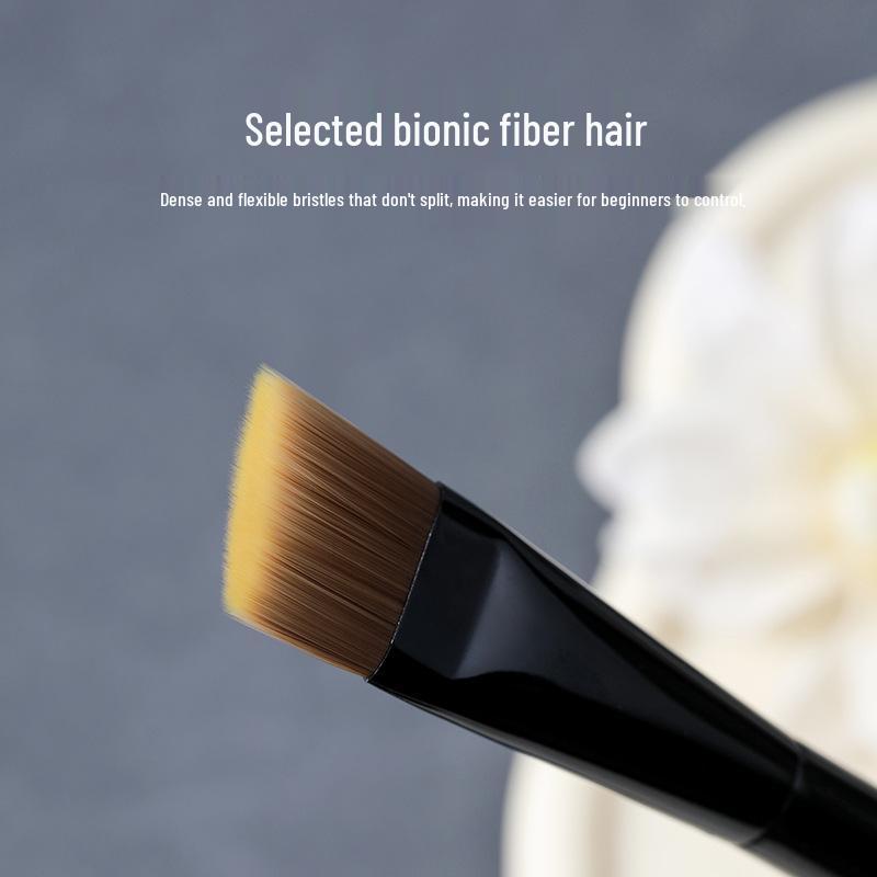 Flat Head Streak-Free Foundation Brush with Mixing Palette for Liquid Makeup Application