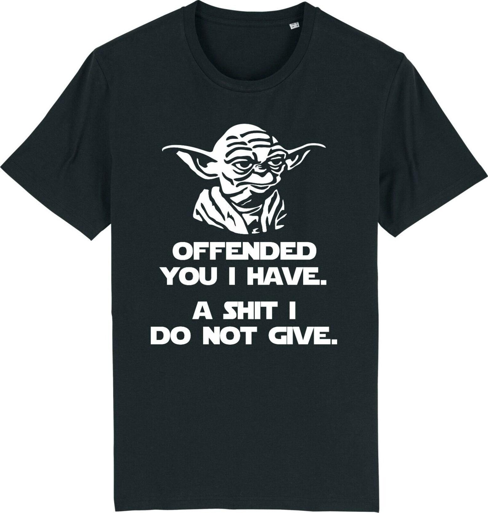 Offended you i have yoda star wars t shirt top funny rude sarcastic joke S разноцветный